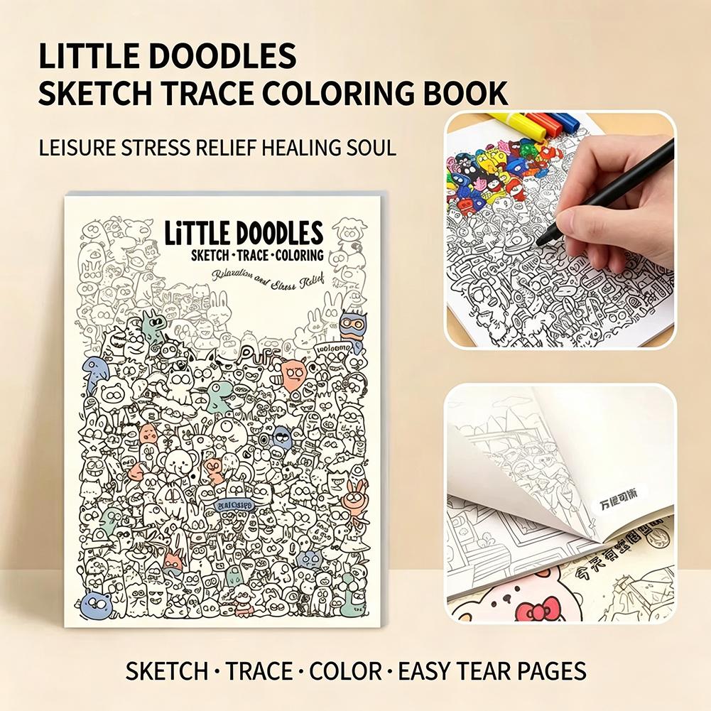 Halaman Buku Mewarnai Little D - Art Book Illustration ulasan dan harga